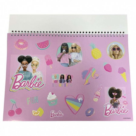 Bloc de desen A4 spirala, Barbie Happy Thoughts, 40 foi si stickere [1]
