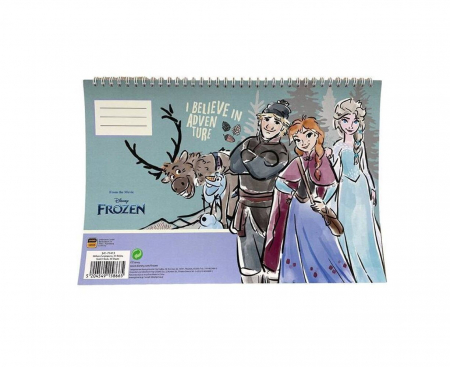 Acuarele, pensule si blocuri de desen - Bloc de desen A4 spirala, Frozen Disney Adventure, 30 foi