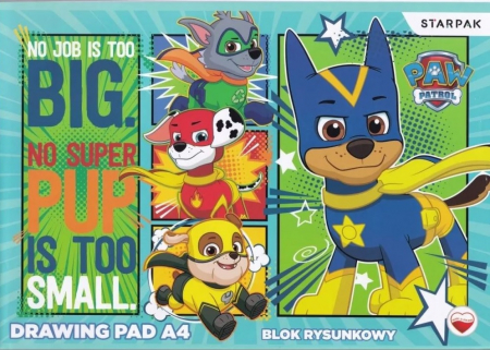 Acuarele, pensule si blocuri de desen - Bloc desen A4 Paw Patrol, 20 coli