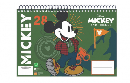 Acuarele, pensule si blocuri de desen - Bloc desen A4 spira Mickey Mouse and Friends, 30 coli