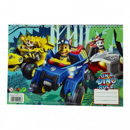 Bloc desen cu stickere A4 cu spira Paw Patrol, 40 coli [1]