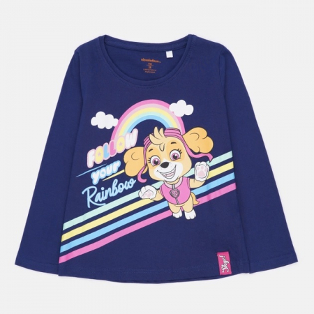 Bluza bumbac, maneca lunga, Paw Patrol Rainbow [1]