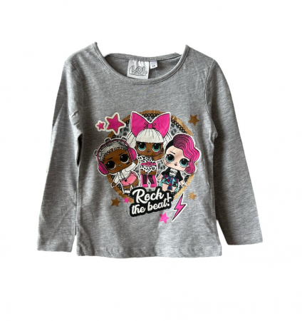 Imbracaminte si incaltaminte copii - Bluza bumbac, maneca lunga, LOL SURPRISE