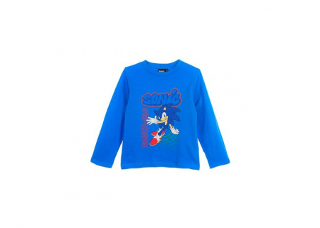 Bluze copii - Bluza bumbac, maneca lunga, Sonic Unstoppable