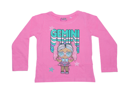 Bluze copii - Bluza bumbac, maneca lunga, LOL SURPRISE Gemini