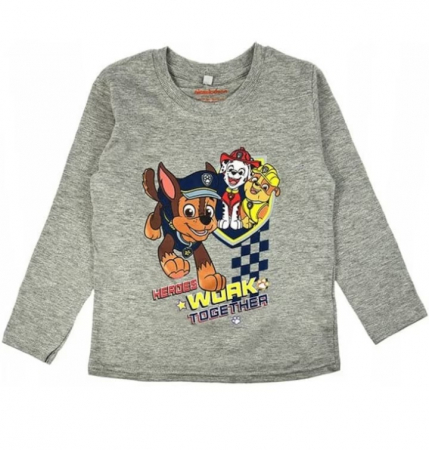 Bluze copii - Bluza bumbac, maneca lunga, Paw Patrol Heros