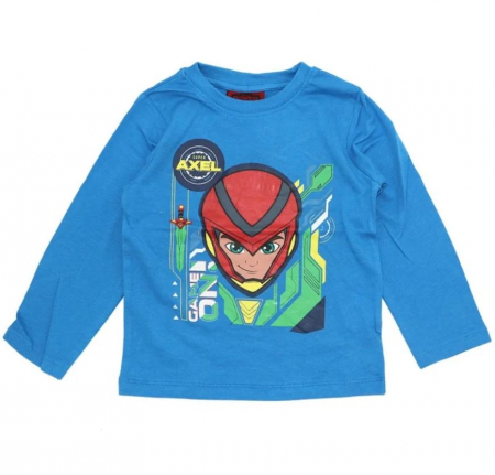 Imbracaminte si incaltaminte copii - Bluza bumbac, maneca lunga, Power Players Axel