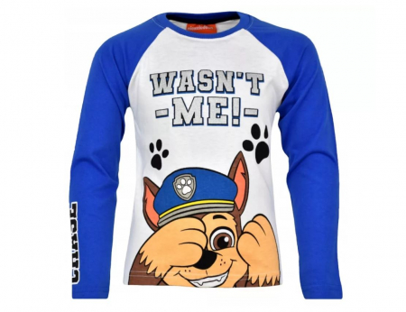 Tricouri copii - Bluza bumbac, maneca lunga, Wasn't Me Paw Patrol Chase