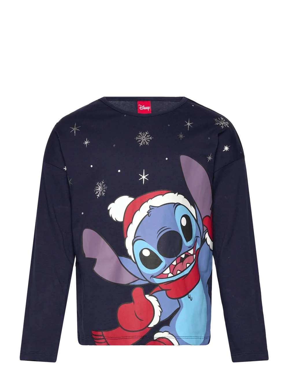 Bluze copii - Bluza bumbac, maneca lunga, Winter Lilo & Stitch