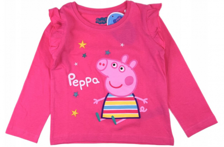 Bluze copii - Bluza cu volan ,maneca lunga Peppa Pig Star
