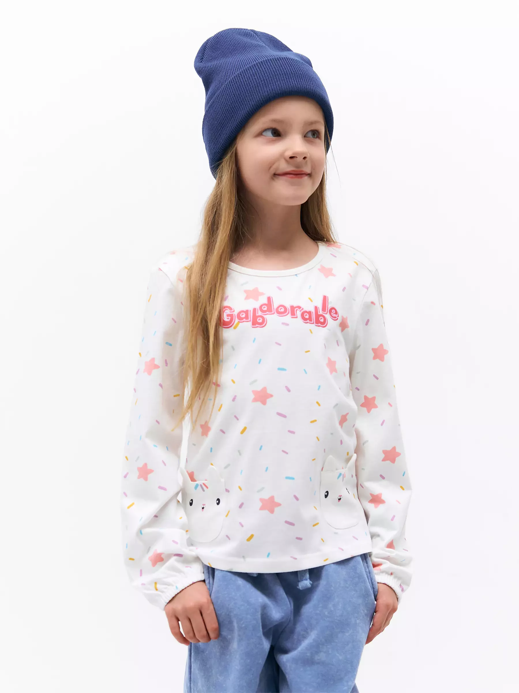 Bluze copii - Bluza maneca lunga cu buzunare Gabby's Dollhouse