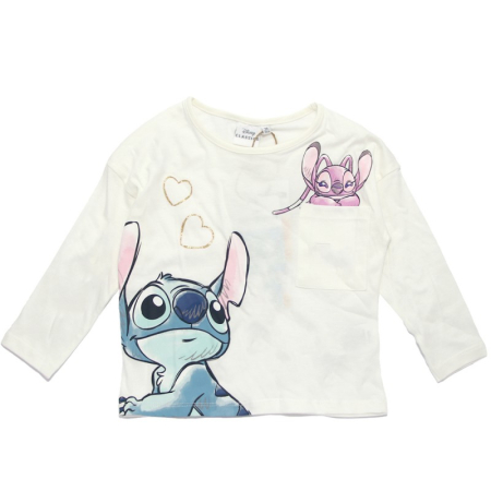 Bluze copii - Bluza maneca lunga cu buzunar Lilo si Stitch