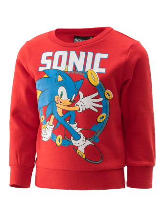 Bluze copii - Bluza groasa cu maneca lunga cu design Sonic