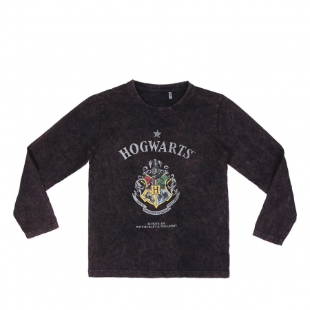 Tricouri copii - Bluza bumbac, maneca lunga, Harry Potter Hogwarts