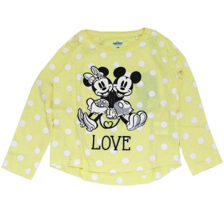 Bluze copii - Bluza maneca lunga Minnie Mouse,galben