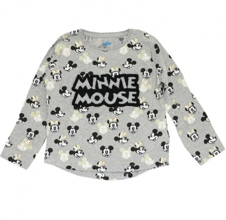 Bluze copii - Bluza maneca lunga Minnie Mouse,gri