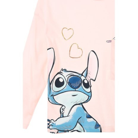 Bluza roz maneca lunga cu buzunar Lilo si Stitch [2]