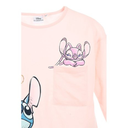 Bluza roz maneca lunga cu buzunar Lilo si Stitch [3]