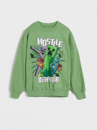 Bluze copii - Bluza sport maneca lunga Minecraft Hostile Behaviour