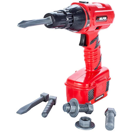 Bormasina cu baterii si accesorii pentru copii, Good Helper 17x5x18 cm [3]