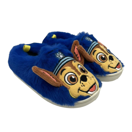 Pantofi pentru copii - Botosi de casa cu talpa de cauciuc si aplicații Paw Patrol Chase