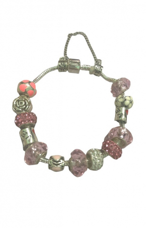 Bijuterii dama - Bratara Charm cu 13 charmuri si lantisor de siguranta