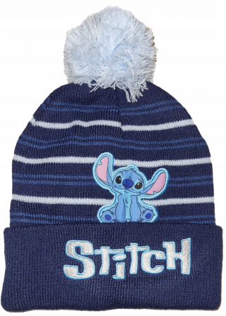 Sepci si caciuli copii - Caciula groasa cu mot, bleumarin, Lilo & Stitch