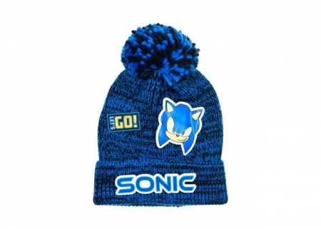 Sepci si caciuli copii - Caciula groasa cu mot Sonic Let's Go