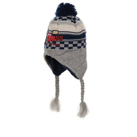 Accesorii imbracaminte copii - Caciula groasa iarna cu urechi Cars Disney