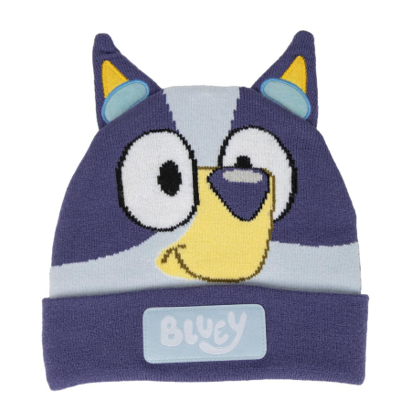 Sepci si caciuli copii - Căciulă tricotată cu aplicații Bluey