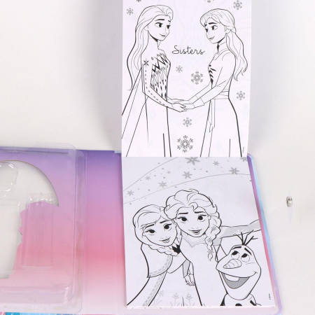 Caiet de activitati Frozen Disney cu pagini de colorat si autocolante [3]