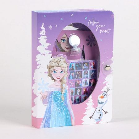 Joaca si timp liber - Caiet de activitati Frozen Disney cu pagini de colorat si autocolante