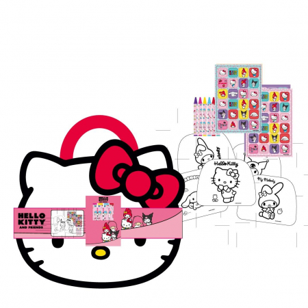 Jocuri si jucarii - Caiet de activitati Hello Kitty cu pagini de colorat