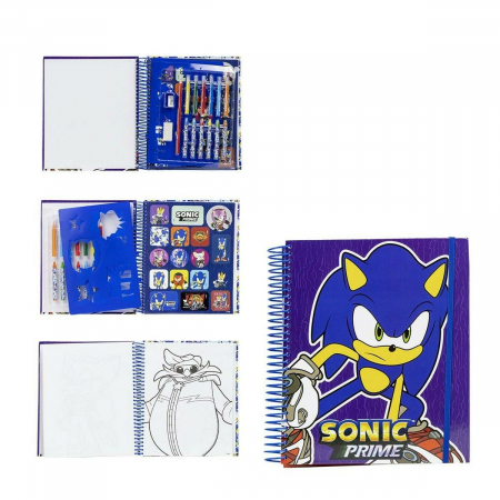 Joaca si timp liber - Caiet de activit─â╚¢i Sonic cu pagini de colorat
