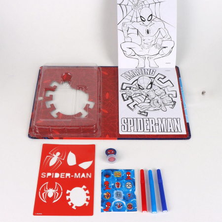 Caiet de activitati Spiderman cu pagini de colorat si autocolante [4]