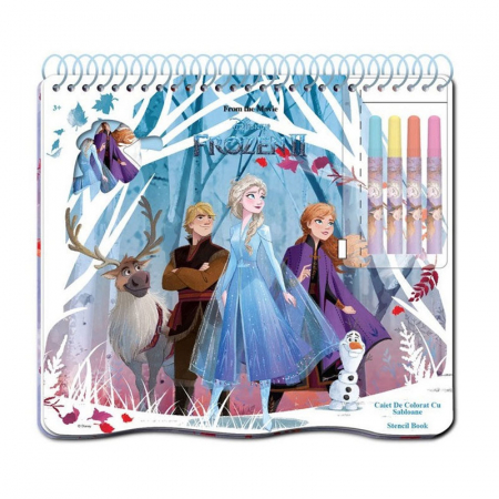 Caiet de colorat cu sabloane, Frozen [2]