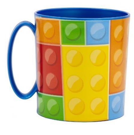 Cani si cesti - Cana plastic model Bricks cuburi 350ml