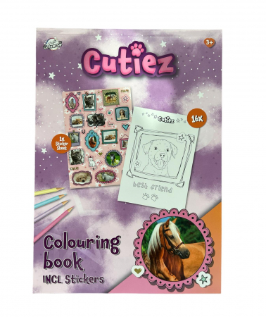 Joaca si timp liber - Carte de colorat cu autocolante Cutiez Best Friends 16 pagini A5