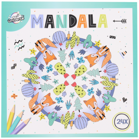 Jocuri si jucarii - Carte de colorat Mandala Animale, 24 pagini
