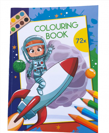 Jocuri si jucarii - Carte de colorat Spatiu, 72 pagini