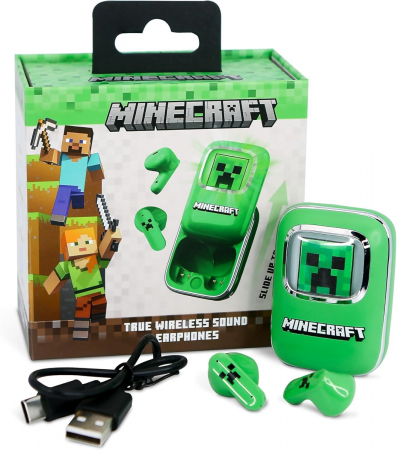 Casti Earpods cu carcasa glisanta Minecraft [5]