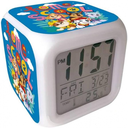 Ceasuri decorative - Ceas cu alarma forma cub Paw Patrol 8 cm