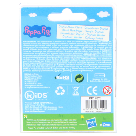 Ceas cu alarma forma cub Peppa Pig 8 cm [8]