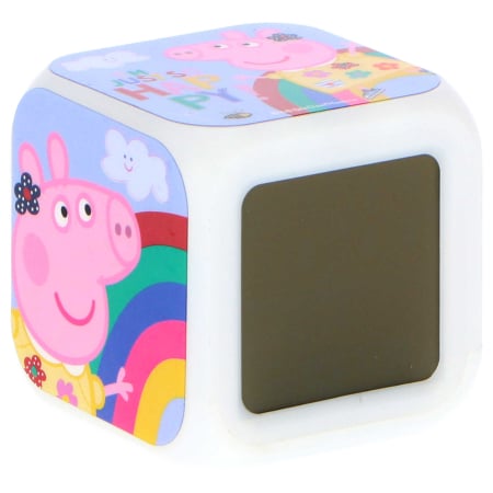 Home&Deco - Ceas cu alarma forma cub Peppa Pig 8 cm