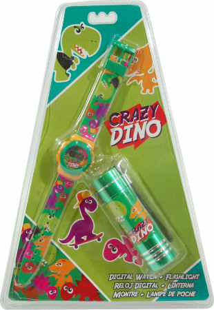 Ceasuri copii - Ceas digital Dino cu lanterna
