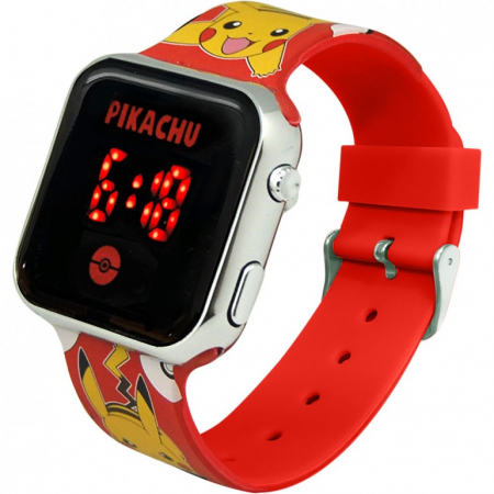 Ceasuri copii - Ceas mana copii, cu leduri Pok├⌐mon Pikachu