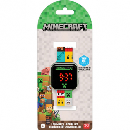 Ceas pentru copii, digital cu LED Minecraft [1]