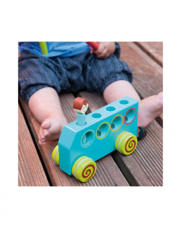 Jucarie din lemn Pop-Up, autobuz [5]