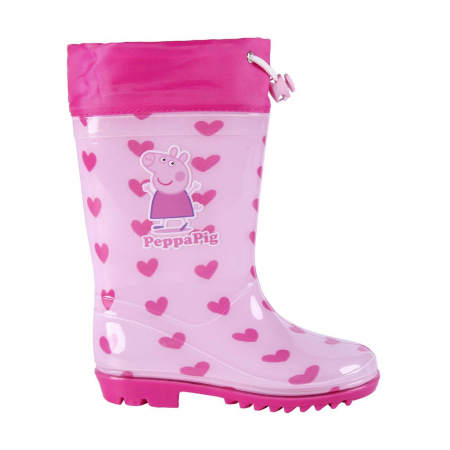 Ghete si cizme copii - Cizme cauciuc cu siret Peppa Pig