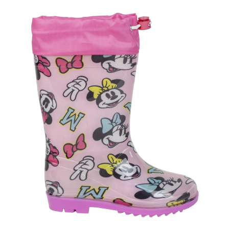Ghete si cizme copii - Cizme de cauciuc cu siret Minnie Mouse